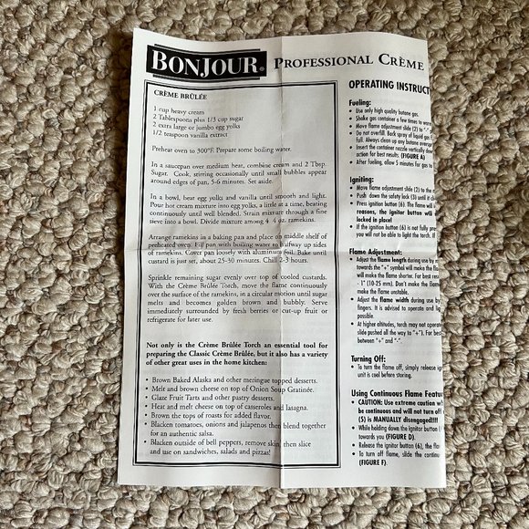 BONJOUR - Professional Culinary Torch - NEW in Box - Picture 6 of 6